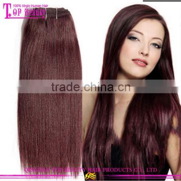 Grade 6a Cheap 99j hair weave European remy hair weaving 99j