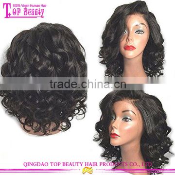 8A Grade Fashion Hairstyle Brazilian Full Lace Short Human Hair Bob Wig