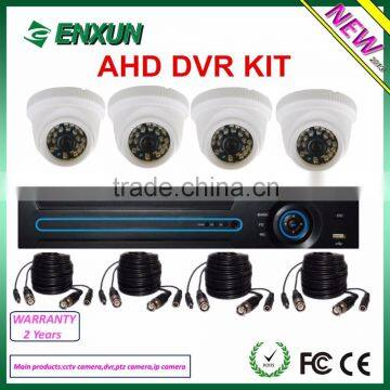 High-Definition Kit 4ch 1.0MP 720P AHD DVR kit dome system