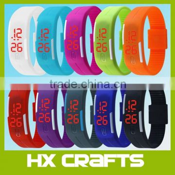 2016 New Womens/mens/kids Silicone Band Touch Screen Red Light Sports LED Watch Bracelet