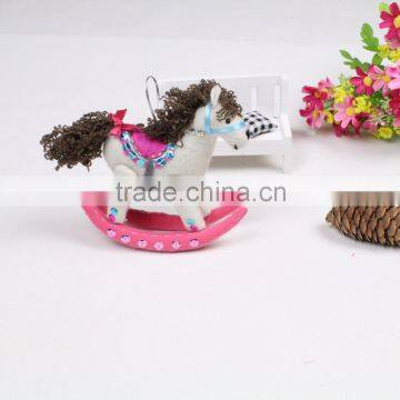 Lovely Christmas Gift Decorartion stuffled rocking hanging hobbyhorse custom cheap small plush toys