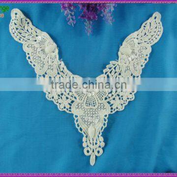 New fashion dresses guipure lace Textile Embroidered embroidery organza lace collar for garment