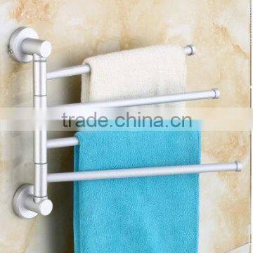 aluminum towel bars movable rotating in space four-bar bathroom Towel rack