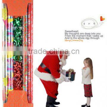 Souvenir Cunstom Printed Christmas Roll Paper Wrapping Gift Set