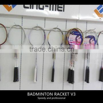 high quality badminton racket with carbon fiber material