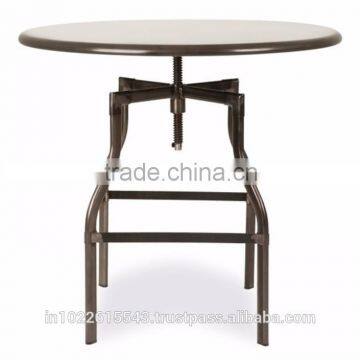 Industrial Metal Cafe Table Cheap adjustable height cafe table