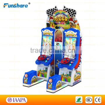 Funshare new indoor kids car racing game machine video game machine for kids with seats