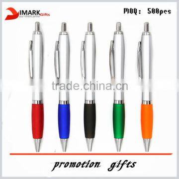 2016 popular promotional plastic pen/click-action office pen