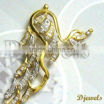 Diamond Gold Pendant,Wedding Gold Pendant,Ladies Diamond Pendant