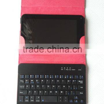 Hot Sale Red Buletooth Keyboard Case, Stand Flip Cover Tablet Leather Case photo-2