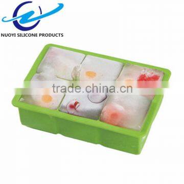6 Cavities High Quality Large Ice Cube Tray Silicone photo-2