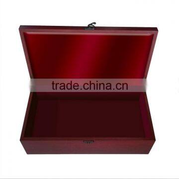 Chinese Factories Wholesale Custom High-grade Wooden Gift Boxes, Deep Red Storage Box photo-3