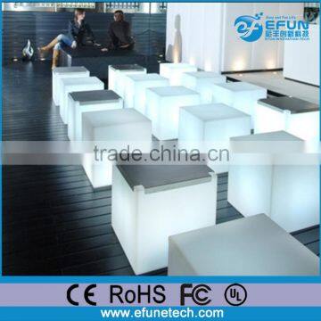 Remote Control Wireless Battery Operated Waterproof Led Mood Light White Cube Table photo-1