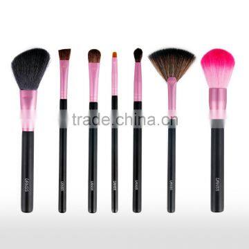 Pro basic 7 pcs pink makeup brush set, hot seller