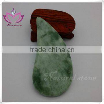 natural green jade stone remove diseases jade stone GuaSha Plate Scraping