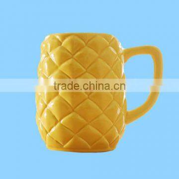 2015 New Ceramic 3D 14OZ Pineapple Mug