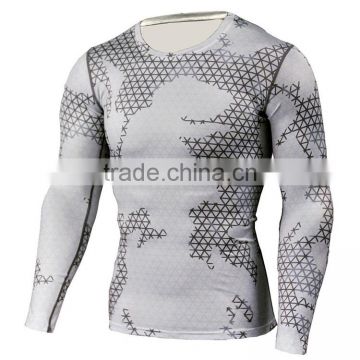 Cheap dry fit men's long sleeve gym t-shirts, custom sport t-shirts