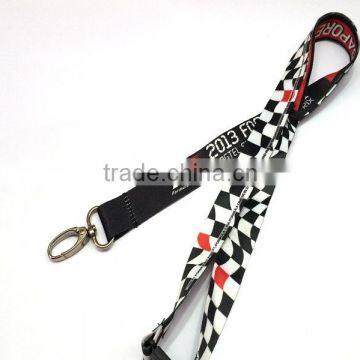 Good quality black and white fashion style lanyard