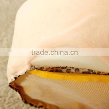 Low MOQ Fashion Coloful Leopard Print Cotton Stuffed Round Shaped Cat Bed photo-3