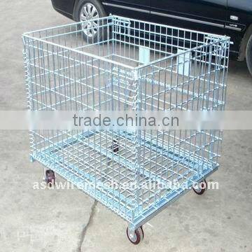 Steel collapsibe wire mesh container