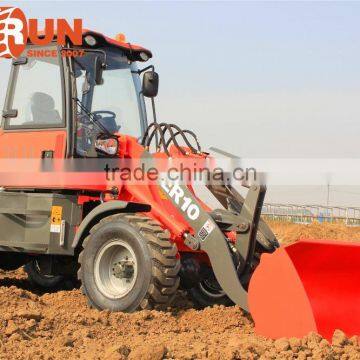 Qingdao Everun New Design Strong Mini Front End Loader 1 Ton Wheel Loader With Mixer Bucket photo-2