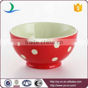 Home Goods White Dot Decal Custom Printed Ceramic Bowls for Sale photo-2