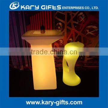 Portable Cocktail Table With Ice Bucket Led Outdoor Furniture Bar Table photo-2