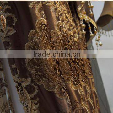 European Neo-Classical Balcony Hollow Out Embroidy Blackout Drape Curtain photo-5