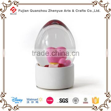 Plastic material love water globe