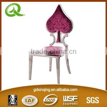 Home Furniture Crystal Button PU Leather Stainless Steel Dining Chairs photo-6