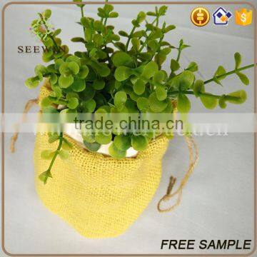 bright colored natural jute wholesale flower pots