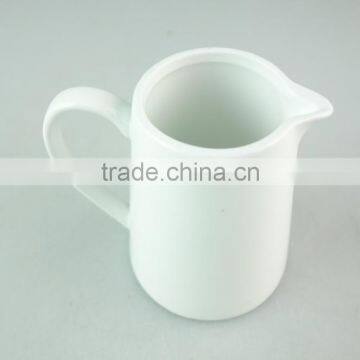Stock Pure White Porcelain 200ml Milk Pot for Hotel Used photo-2