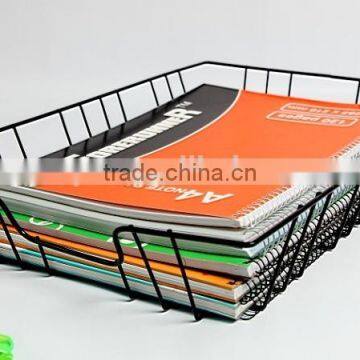 Hangzhou Supplier New Stlye Office Metal Wire File Tray/Document Tray/Wire Basket Holder photo-2