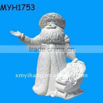 polyresin white old man shaped figurine