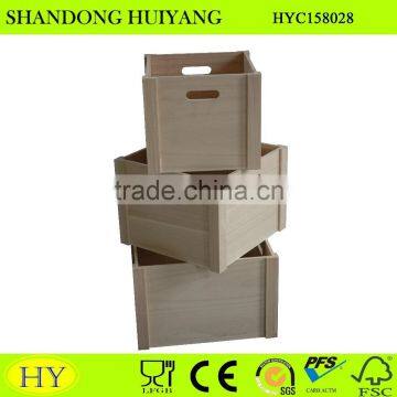 2015 china supplier cheap unfinished wooden crates wholesale