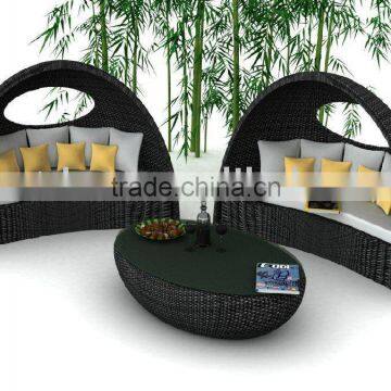 PE rattan bed