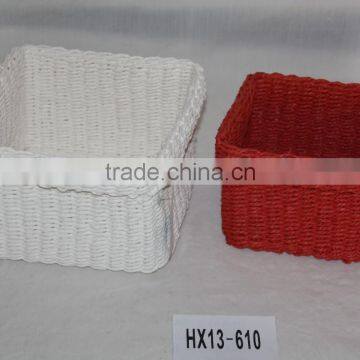 White+Red Color with Lace Storage Baskets Beautiful Popular