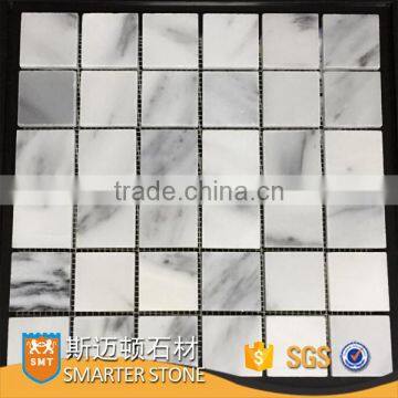 Ink white stone tile marble mosaic floor for hotel