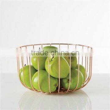 Rose Gold Copper Fruit Basket Fruit Bowl photo-4