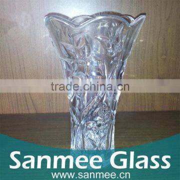 Vases for home decor different types glass vase,clear reversible trumpet glass vase