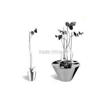 Modern Stainless Steel Metal Large Flower Vases Decoration Flower Tall Vase photo-4