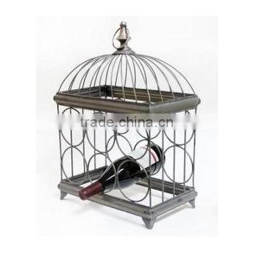 Metal Birdcage 6-Bottle Wine Holder Storage Rack