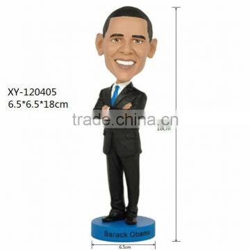 Polyresin obama president bobble head