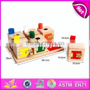 2017 New Design Children Educational Blocks Box Wooden Best Montessori Toys W12F002 photo-2