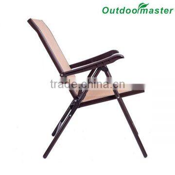 5-Position AdjustmentTan Recliner Teslin Garden Deck Beach Pool Chair photo-3