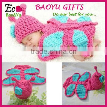 Photo Prop Knitted Baby Set Clothing Butterfly Shape Baby Clothing Sets