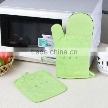 Promotional Customized Pattern Kitchen Cooking Oven Mitten/Pot Holder With Neoprene Backside