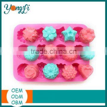 DIY Rose Heart Shape Silicone Pudding Mold