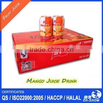 HALAL Aluminum Can(tinned) Mango Juice Drink With Fiber Pulp photo-3