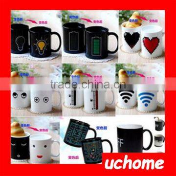 UCHOME 2017 Factory sell Battery Thermokruzhkus Mug Black Color Chang Battery Mug